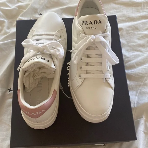 Prada | Shoes | Prada Leather Sneakers | Poshmark